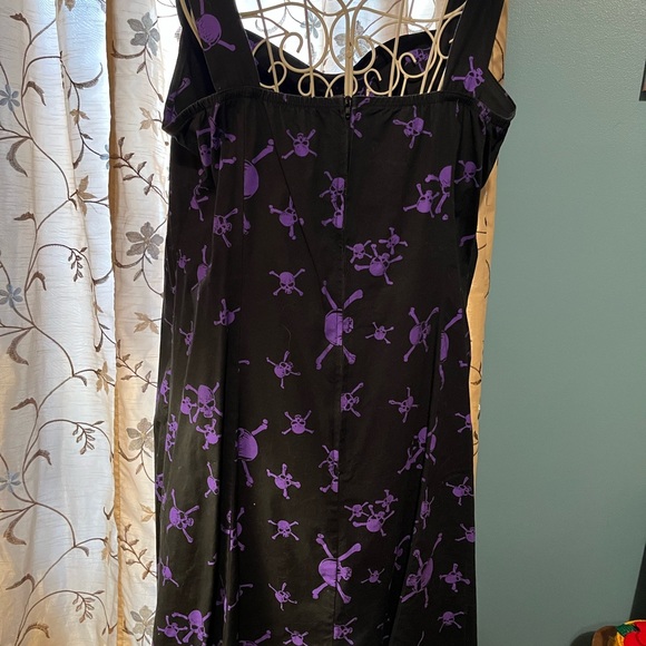 Torrid Black Dress with Purple Skull Print 2X - Picture 2 of 9